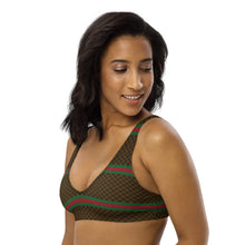Load image into Gallery viewer, Italian Stripe Print Recycled padded bikini top
